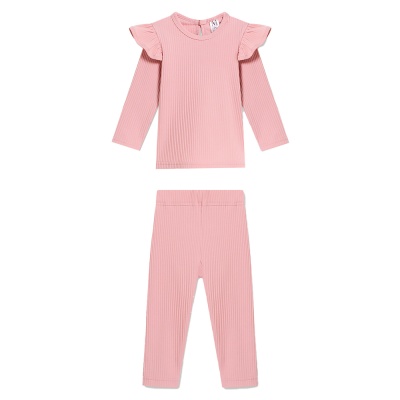 Лонгслив и лосины Mimilav пудровый 1